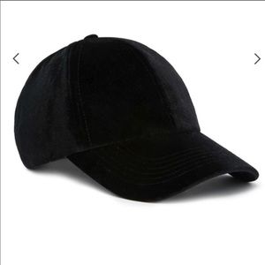 Gap Black Velour Baseball Cap
